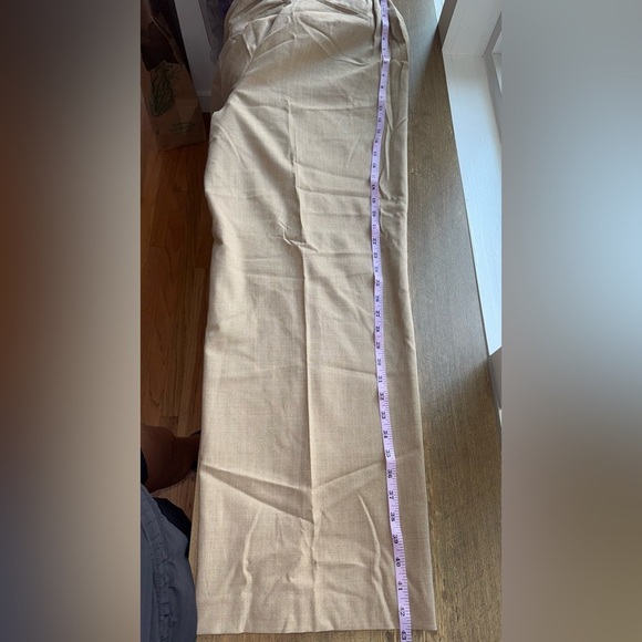 Talbots Womens Tan Relaxed Fit Wide Leg Pants size 14W Wool - Picture 5 of 8